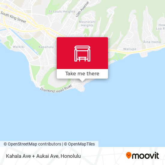 Kahala Ave + Aukai Ave map