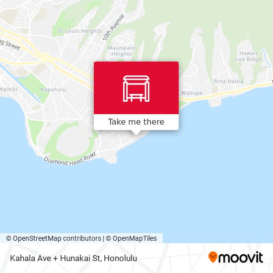 Kahala Ave + Hunakai St map