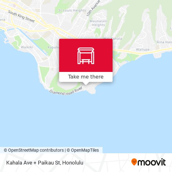 Mapa de Kahala Ave + Paikau St