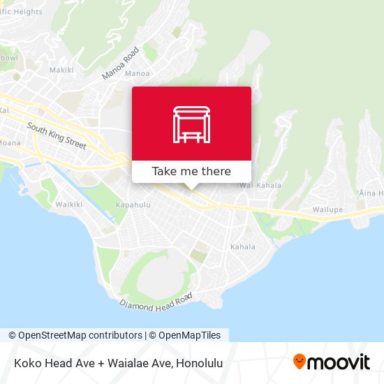 Koko Head Ave + Waialae Ave map