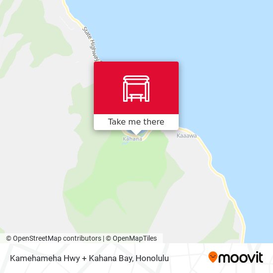 Kamehameha Hwy + Kahana Bay map