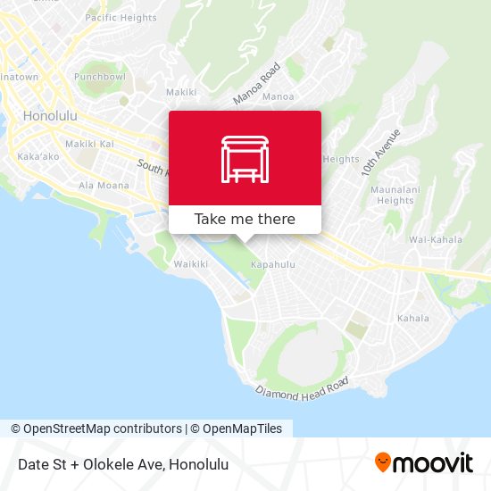 Mapa de Date St + Olokele Ave