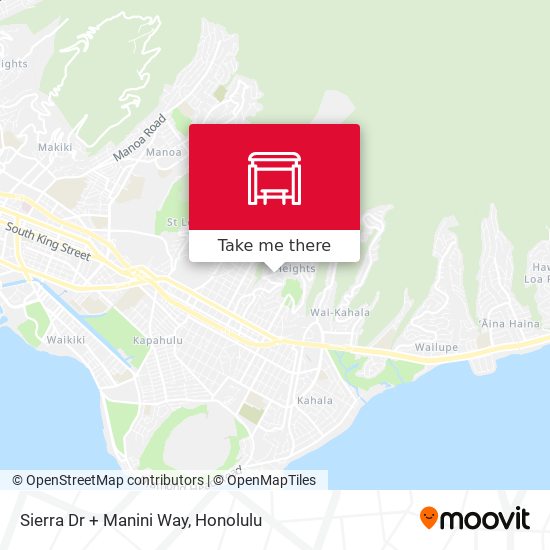 Mapa de Sierra Dr + Manini Way