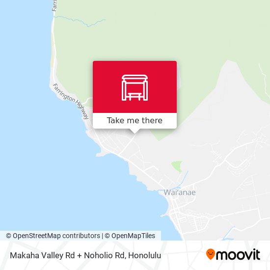Makaha Valley Rd + Noholio Rd map
