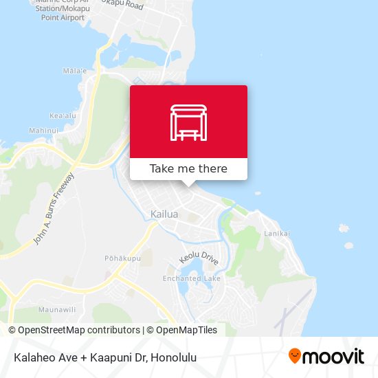 Kalaheo Ave + Kaapuni Dr map