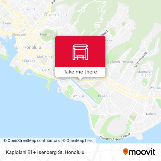 Kapiolani Bl + Isenberg St map