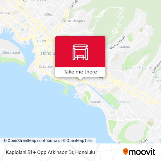 Kapiolani Bl + Opp Atkinson Dr map