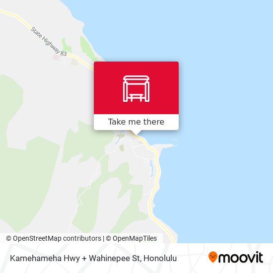 Mapa de Kamehameha Hwy + Wahinepee St