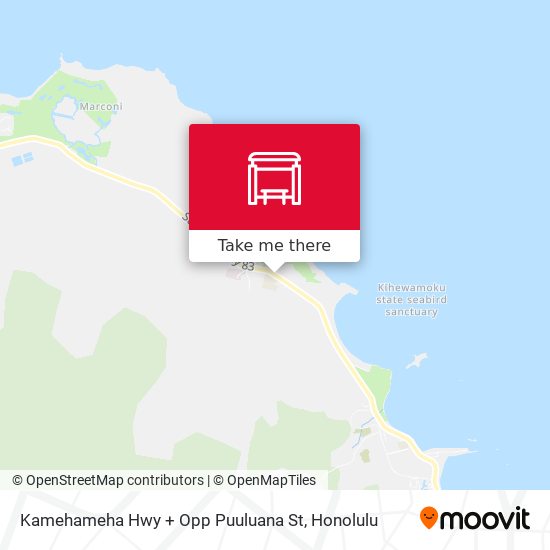 Kamehameha Hwy + Opp Puuluana St map