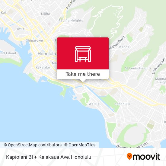 Kapiolani Bl + Kalakaua Ave map
