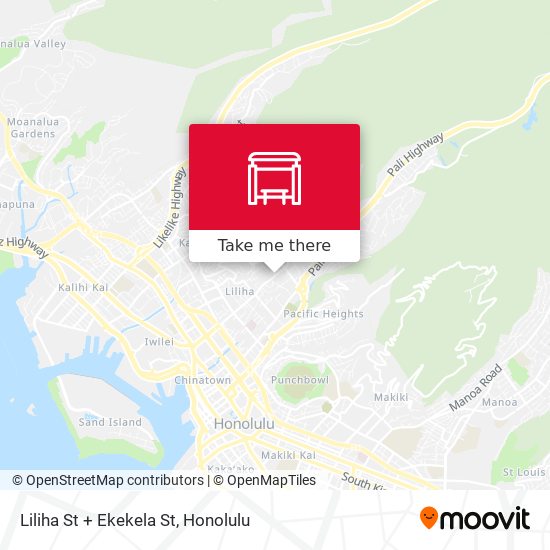 Mapa de Liliha St + Ekekela St