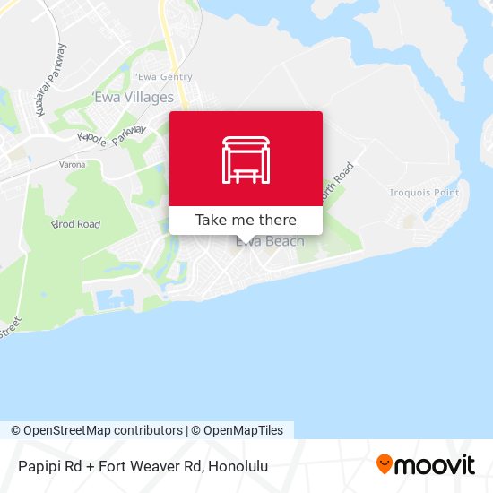 Mapa de Papipi Rd + Fort Weaver Rd