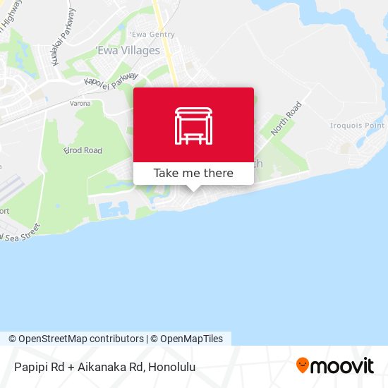 Papipi Rd + Aikanaka Rd map
