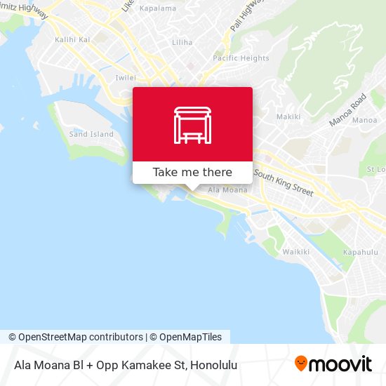 Ala Moana Bl + Opp Kamakee St map
