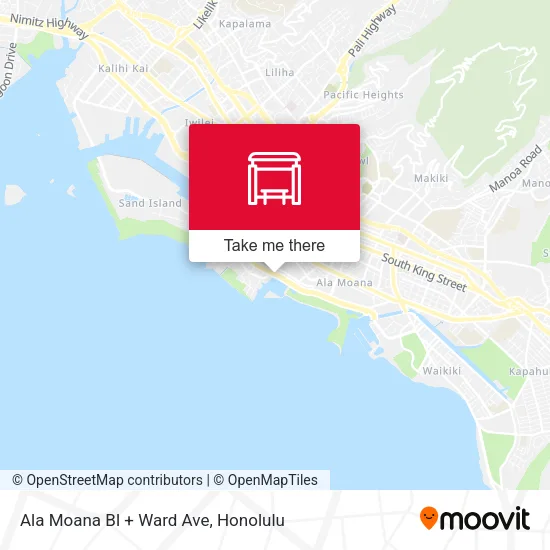 Mapa de Ala Moana Bl + Ward Ave