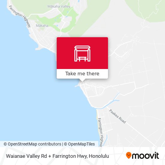 Waianae Valley Rd + Farrington Hwy map