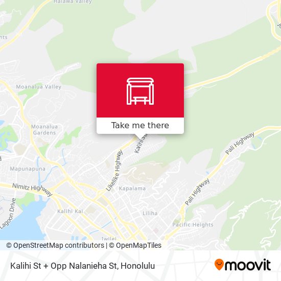 Mapa de Kalihi St + Opp Nalanieha St