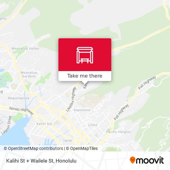 Mapa de Kalihi St + Wailele St