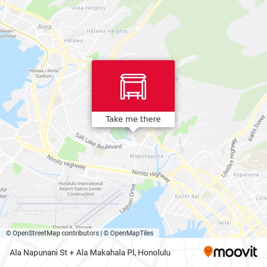 Ala Napunani St + Ala Makahala Pl map