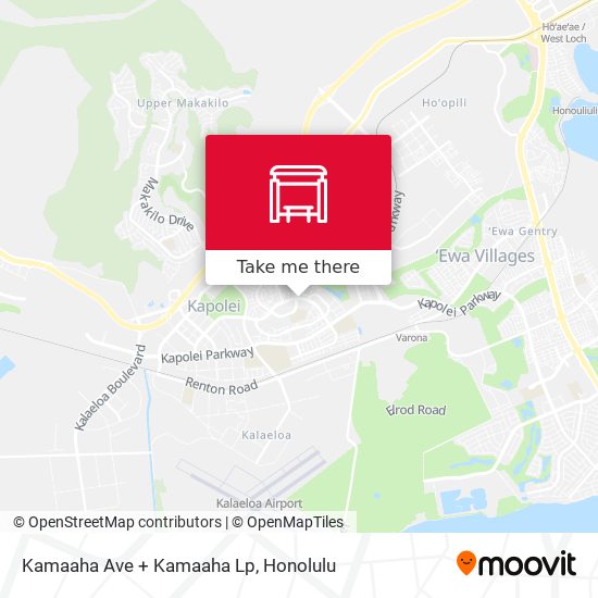 Kamaaha Ave + Kamaaha Lp map