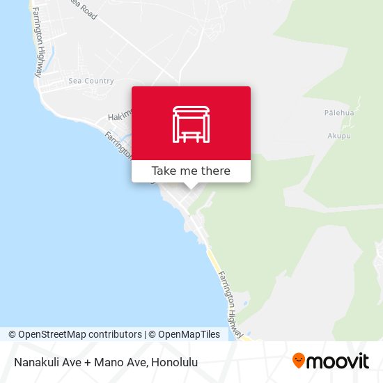 Nanakuli Ave + Mano Ave map