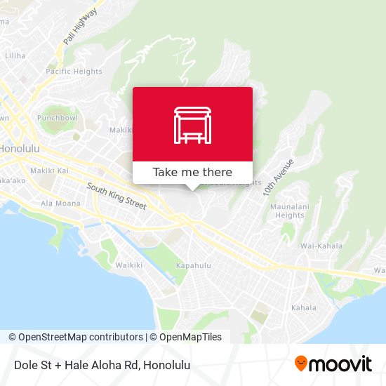 Dole St + Hale Aloha Rd map