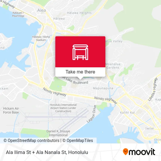 Ala Ilima St + Ala Nanala St map