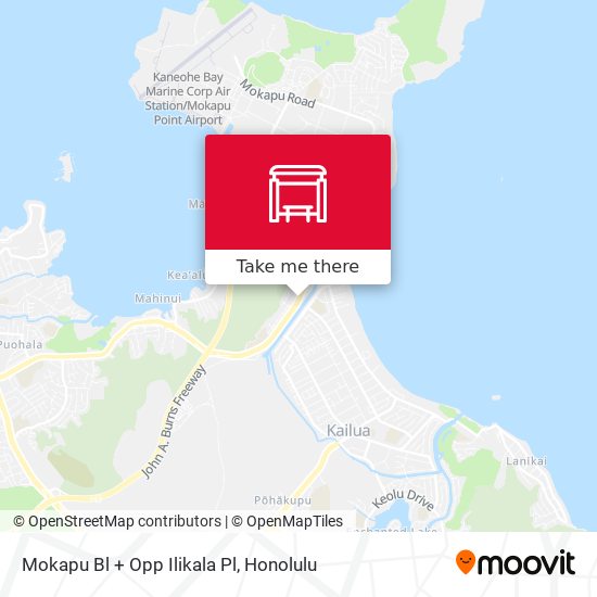 Mokapu Bl + Opp Ilikala Pl map