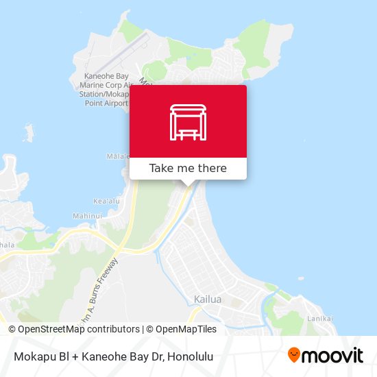 Mapa de Mokapu Bl + Kaneohe Bay Dr