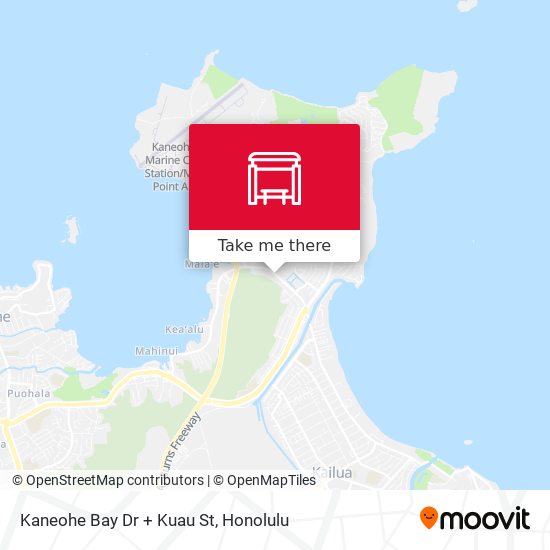 Kaneohe Bay Dr + Kuau St map