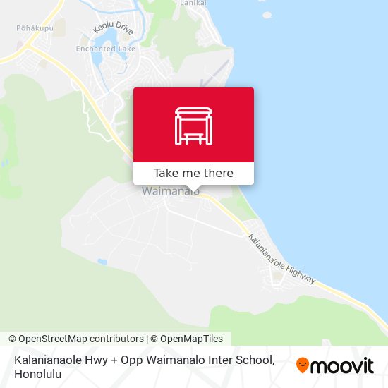 Mapa de Kalanianaole Hwy + Opp Waimanalo Inter School