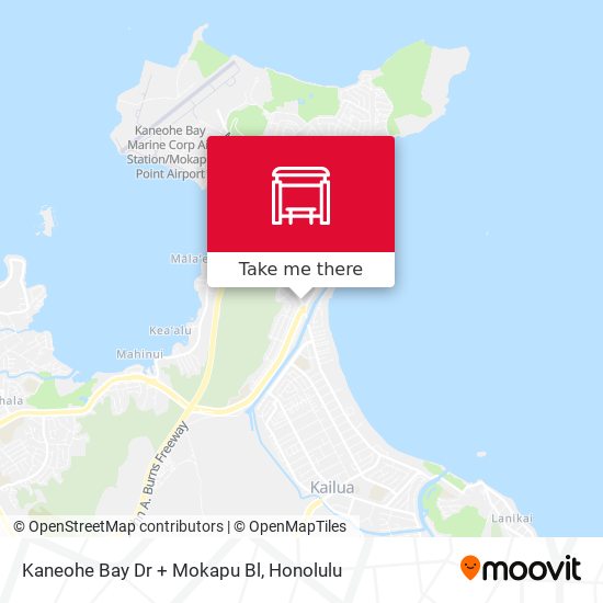 Kaneohe Bay Dr + Mokapu Bl map
