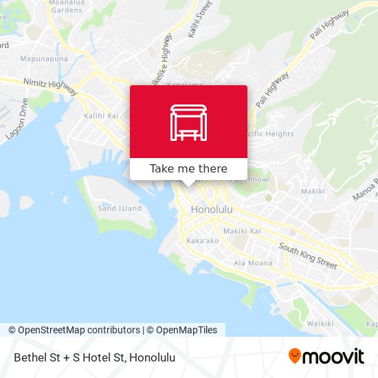 Bethel St + S Hotel St map