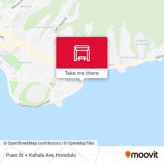 Mapa de Pueo St + Kahala Ave