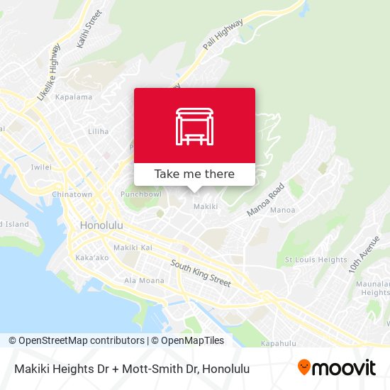 Mapa de Makiki Heights Dr + Mott-Smith Dr