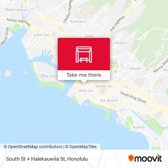 South St + Halekauwila St map