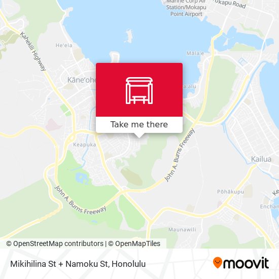 Mapa de Mikihilina St + Namoku St