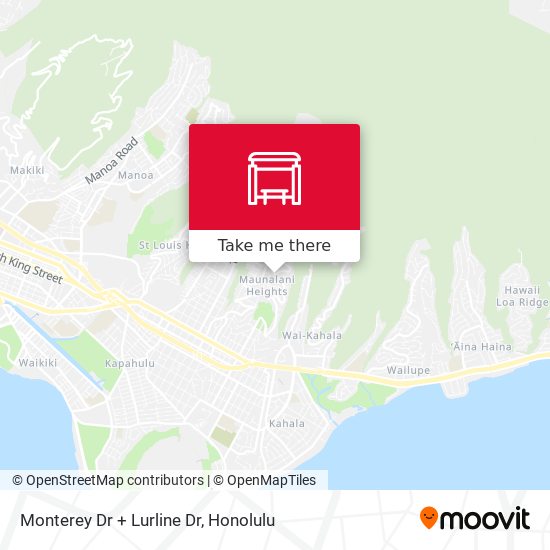 Monterey Dr + Lurline Dr map