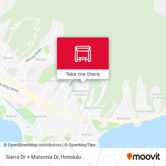 Sierra Dr + Matsonia Dr map