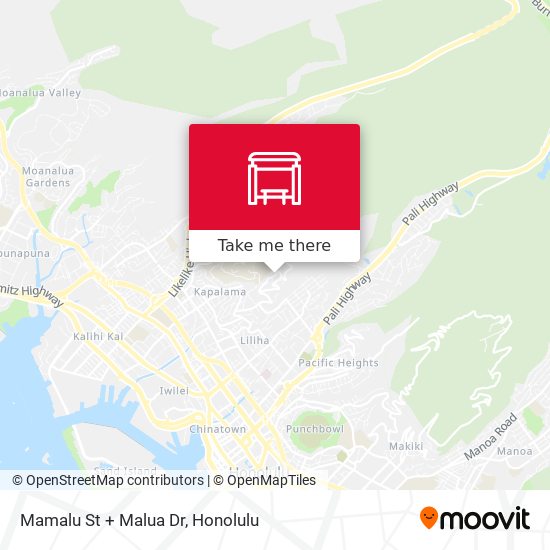 Mapa de Mamalu St + Malua Dr