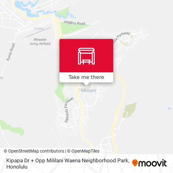Mapa de Kipapa Dr + Opp Mililani Waena Neighborhood Park