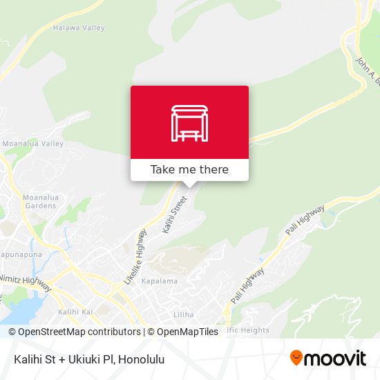 Mapa de Kalihi St + Ukiuki Pl