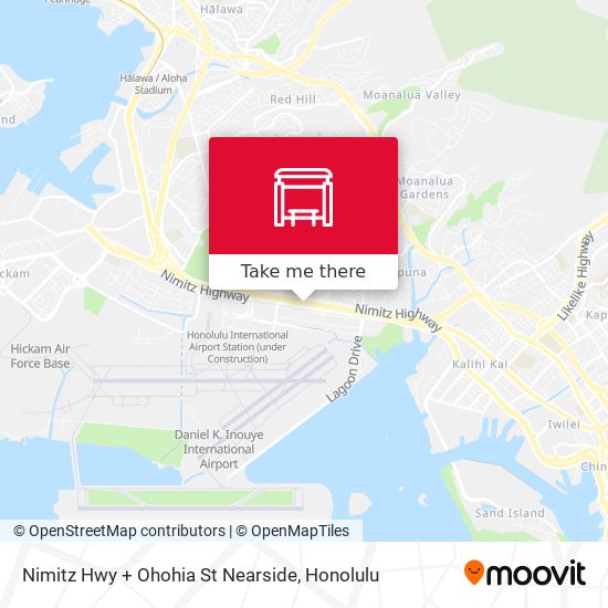 Mapa de Nimitz Hwy + Ohohia St Nearside