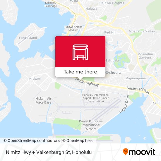 Nimitz Hwy + Valkenburgh St map