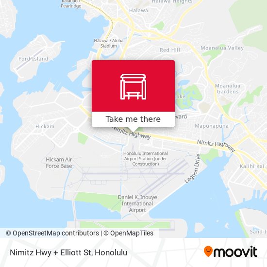Mapa de Nimitz Hwy + Elliott St