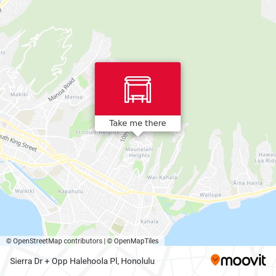 Mapa de Sierra Dr + Opp Halehoola Pl