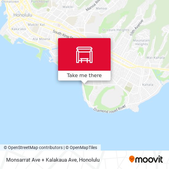 Mapa de Monsarrat Ave + Kalakaua Ave