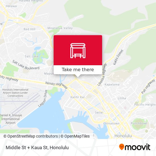 Mapa de Middle St + Kaua St