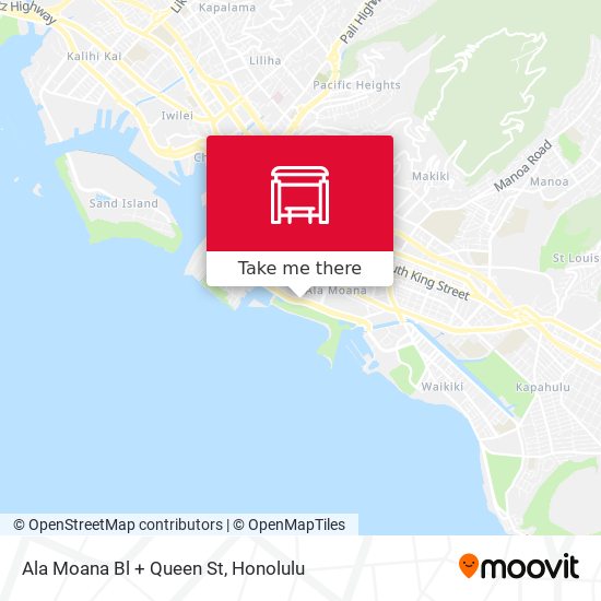 Mapa de Ala Moana Bl + Queen St
