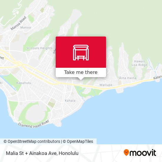 Malia St + Ainakoa Ave map